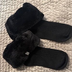 UGG Black fur socks